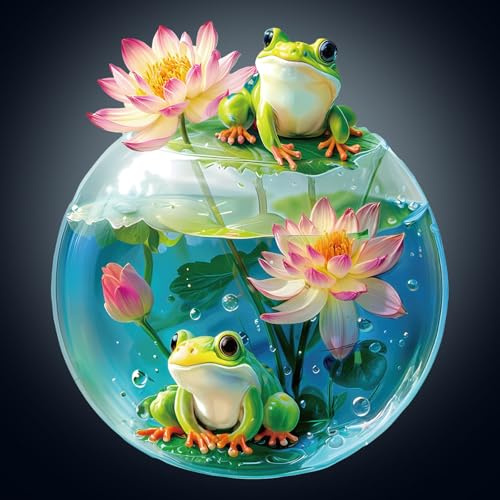 WOODBESTS Holzpuzzle für Erwachsene, Holzpuzzle Froschparadies, Holzpuzzles für Erwachsene, Geburtstags Frauen und Männer (L-34 × 29.6 cm, 225 Teile)