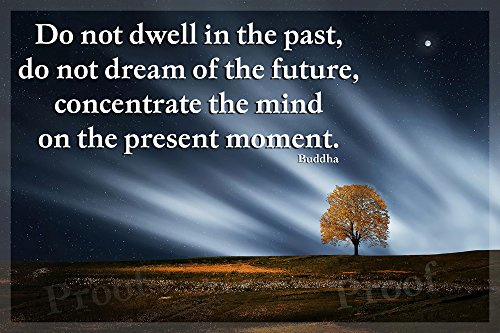 Inspirational Fridge Magnet Birthday or Christmas Gift - Present Moment Buddha Quote