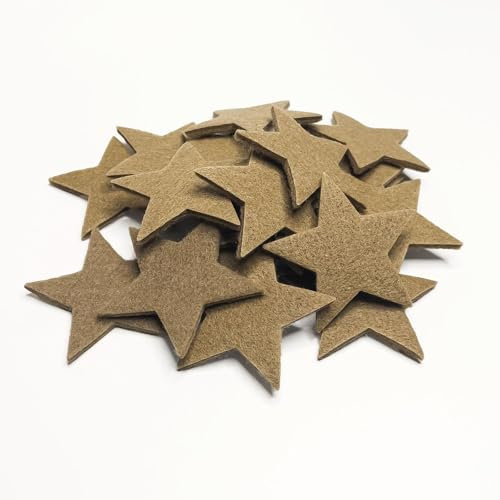 ggm Sterne aus Filz Ø 5,5cm Deko Sterne Weihnachten Basteln Dekorieren 20 Stück (Sand)