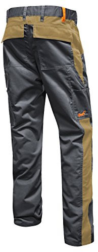 strongAnt Arbeitshose für Herren Männer Bundhose Cargohose Canvas - Grau-Beige. Größe: 30