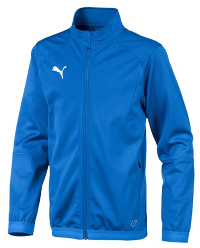 PUMA Kids Boys Liga Jacket Athletic Outerwear Casual Moisture Wicking - Blue - Size L