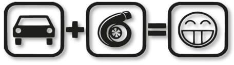 Turbo Aufkleber 20x5cm Auto Smiley Kleber Lader Sticker Bomb CAR OEM JDM Tuning in 18 Farben