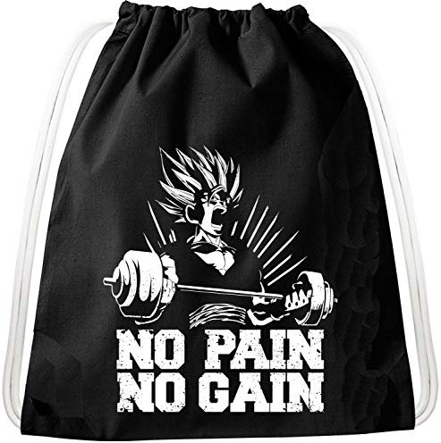 No Pain No Gain Goku Dragon Rucksack Tasche Turnbeutel Sport Jute Beutel, Rucksack
