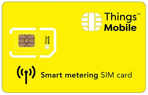 SIM-Karte für SMART METERING - Things Mobile - mit globaler Abdeckung und GSM/2G/3G/4G LTE Multi-Netz, ohne Fixkosten, ohne Ablaufdatum und wettbewerbsfähige Gebühren mit 10 € Guthaben enthalten