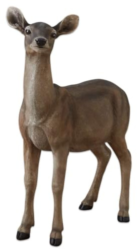 LOBERON Reh Ruud ,  antikbraun | Weihnachten, Winter, Festtage, Tier, Stattliche Größe, Detailreich handbemalt, Aus Polyresin
