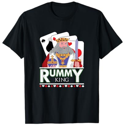 Gin Rummy König Kartenspiel Spielkarte Würfel Poker Geschenk T-Shirt