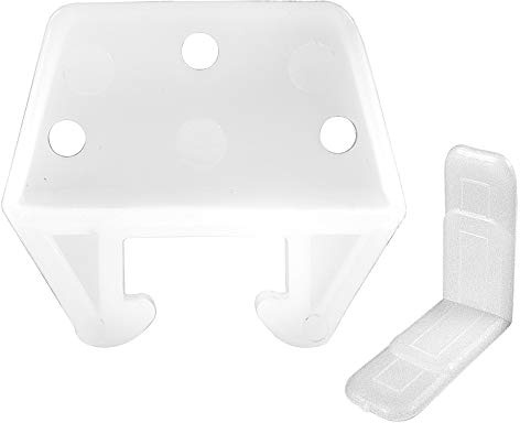 Prime-Line R 7223-A Drawer Track Guide Kit, 25/32 In. Plastic Construction, White Guide (2 Pack)