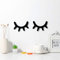 Vosarea 3D Wimpern Wandtattoo Holz Wimpern Wandaufkleber für Babyzimmer Kinderzimmer Deko Wanddekoration Wandtattoo Schlafende Augen Wand Aufkleber Wimpern Sleepy Eyes Wanddekoration (Schwarz)