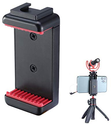 ULANZI ST-07 Phone Tripod Mount with Cold Shoe Mount for Microphone LED Video Light 1/4'' Tripod Screw for iPhone 11/Pro/Pro Max XS Max XR X 8 7 Plus Samsung Galaxy OnePlus Google Pixel Vlog Vlogging