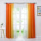 Delien Voile Gardine mit Farbverlauf Design transparenter Vorhang mit Kräuselband Wohnzimmer Fensterschals (2 Stück, je 225x140cm), orange