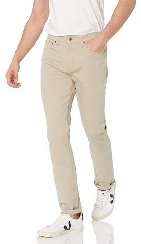 Amazon Essentials Men's Slim-Fit Jeans - Discontinued Colours, Light Khaki Brown, 32W / 34L