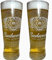 Official Budweiser 2020 Nucleated (King of Beers) Pint Glass - Twin Pack x 2