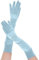 Memoryee Damen Sexy Lange Handschuhe Satin Ellenbogen Länge 21 Dehnbar 1920er Oper Hochzeit Abend Party Tanzhandschuhe und Fäustlinge Hellblau