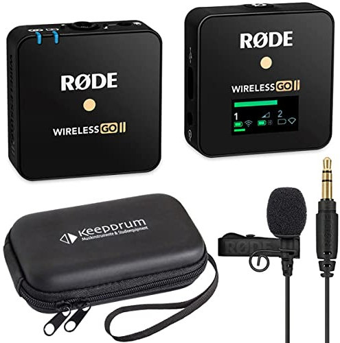 Rode Wireless GO II Single Mikrofon-Funksystem + Lavalier GO + keepdrum Tasche