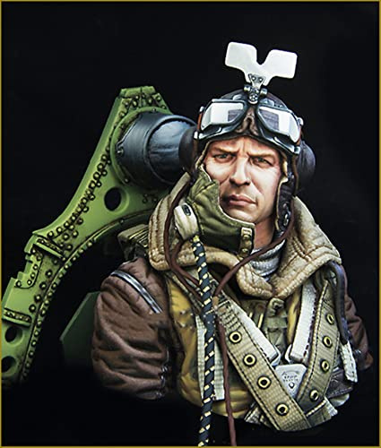 LIANGFANG 1/10 Spitfire Pilot Officer Bust Resin Figure Model Kit Unassembled Unpainted