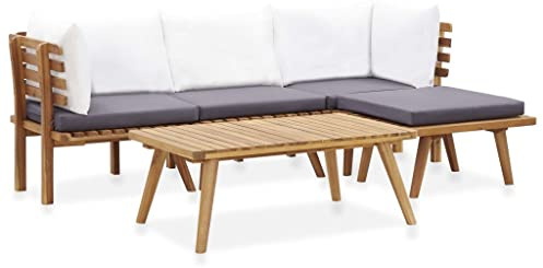 vidaXL 5-TLG. Garten-Lounge-Set Massivholz Akazie