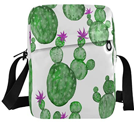 Kaktus-Umhängetasche, klein, lässig, Umhängetasche, Handtasche, Handytasche, Geldbörse für Damen, Herren, Kinder, mehrfarbig, Einheitsgröße