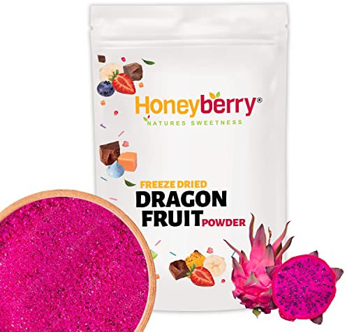 Poudre de Fruit du Dragon Lyophilisée 250g - Poudre de Pitaya Lyophilisée - Fruit du Dragon en Poudre pour Pâtisserie, Desserts et Smoothies - Pitaya Déshydraté en Poudre - Naturelle, Sans Additifs
