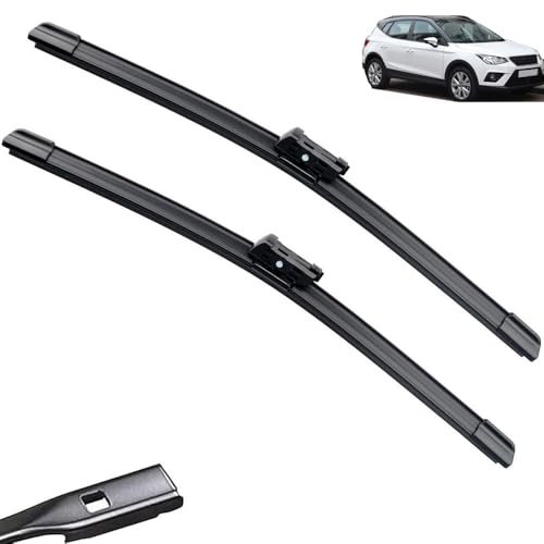 Limpiaparabrisas delantero LHD compatible con Seat Arona 2017-2023, parabrisas, ventana, lluvia, cepillos de 26+18