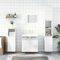 DIGBYS Möbelsets-3-teiliges Badezimmer-Schrank-Set, Hochglanz, Holz, Weiß