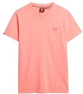 Superdry Herren Essential Logo T-Shirt mit Neon-Stickerei