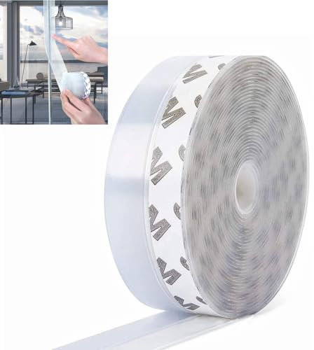 Guarnizione in silicone per porte inferiori-25 mm x 5 m guarnizione porta paraspifferi porta paraspifferi porta ingresso per impermeabilità, polvere, vento, intemperie, insetti