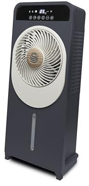 Swan Nordic SAC16800GRY 2-in-1 Evaporative Air Cooler with 24 Fan Settings, 3 Airflow Modes, Advanced Cooling System and 24 Hour Automatic Timer, 5L, 28W, Slate Grey