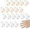 20st Nagel Ringe Muslim, Verstellbar Fingernagelringe Wiederverwendbar Wudu Nail Rings für Frauen Ohne Kleber Nagelschmuck Dekorationen zum Tragen von Maniküre-Nägeln (Gold, Silber)