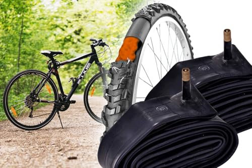 2X Selbstreparierender Fahrradschlauch 1 5/8 x 1 3/8 x 28 Zoll, 37-622 Schlauch, Pannensicher, Gel-Füllung, Selbstdichtend, Autoventil Schrader 40mm, unkaputtbar