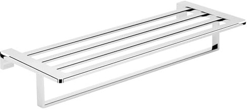 RYing Badetuchhalter,Wand Handtuchhalter 60cm aus Edelstahl,Minimalistisches Quadratisches Design,Geeignet für Hotel und Haus,Chrom (Silber, 60cm)