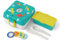 monbento - Fiambrera Sandwich Niños Snacky azul Dino - Caja Merienda para Bocadillo Integral - Cubiertos incluidos - Fiambrera Personalizada Infantil - Ideal para Cole/Picnic - Sin BPA - Dinosaurios