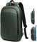 HEROIC KNIGHT Slim Laptop Backpack, Expandable Business Travel Backpack, Water-Resistant Anti Theft Laptop Rucksack, Lightweight Computer Work Bag Daypack For Men Women, Fits 15.6 Inch-Green