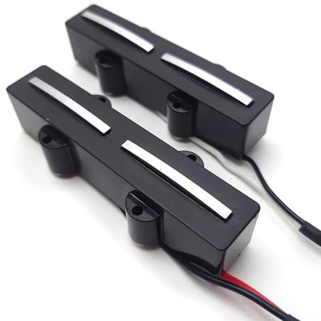 Alnico 5 Bassgitarren Tonabnehmer Set Geschlossenes Track Design Schwarz für JB 4 String Jazz Bass Gitarre Hals Bridge Pickups Ersatzteile