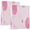 Cgiub Classeur rose clair à 3 anneaux de 3,8 cm avec 3 poches intérieures en PVC transparent, peut contenir 200 feuilles, format lettre pour salle de classe, bureau, hôpitaux, 1 lot