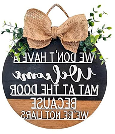 Creative-Store Willkommensschilder aus Holz for Aufhängen an der Wand, Familie for Heimdekorationen, Wohnzimmerdekoration, Willkommensschild for Hochzeit, Veranda, stehend, mit austauschbarer Feiertag