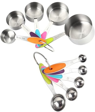 Zerodeko 10pezzi Tazze Misuratrici Da Contenitori Per Utensili Da Cucina Scala Graduata Per Cottura Al Forno e Misurazione Polvere