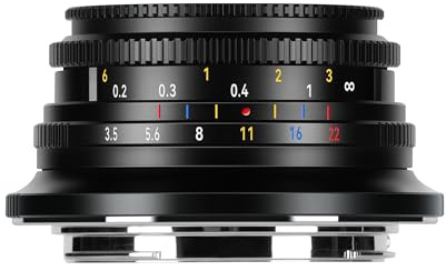 7artisans Obiettivo grandangolare F3.5 APS-C da 10 mm, messa a fuoco manuale Wide-Angle Lens compatibile con fotocamere M4/3 Mount Mirrorless