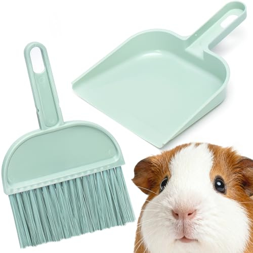 Cage Cochon d'Inde Brosse Kit Mini Pelle et Balayette pour Lapin/Hamster/Petits Animaux Dustpan and Brush
