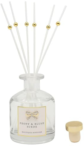 Lesser & Pavey Desire Aroma Peony Blush & Suede Diffuser 200ml For Home & Office | Long-Lasting Reed Diffuser With Sticks | Elegant Aromatherapy Air Freshener Gift For Women & Men