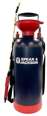 Spear & Jackson 8LPUMP 8-Liter Drucksprüher mit Pumpfunktion – Hochkapazitiver Universal-Sprüher für Garten & Außenbereich mit Teleskop-Messinglanze