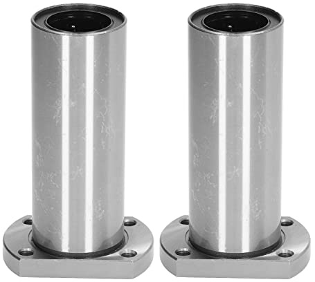 2 Stk. ovales Flansch-Linearkugellager LMH30LUU, flanschgeführtes Stahl-Linearmobilitätslager mit Metallschutzschild, 6 Kugelschleifen für CNC-Holzbearbeitungsautomationsmaschinen