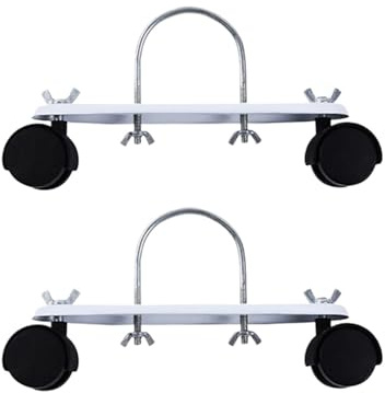 Poulie de support pour roues de radiateur 2 supports de poulie mobiles for radiateur, chauffage électrique, cadre roulettes, accessoires et pièces détachées(Black)