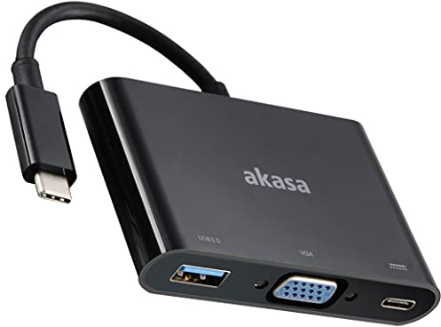 Akasa ak-cbca02 – 15BK 0.15 m USB C VGA (D-Sub) schwarz Kabel und Adapter Video