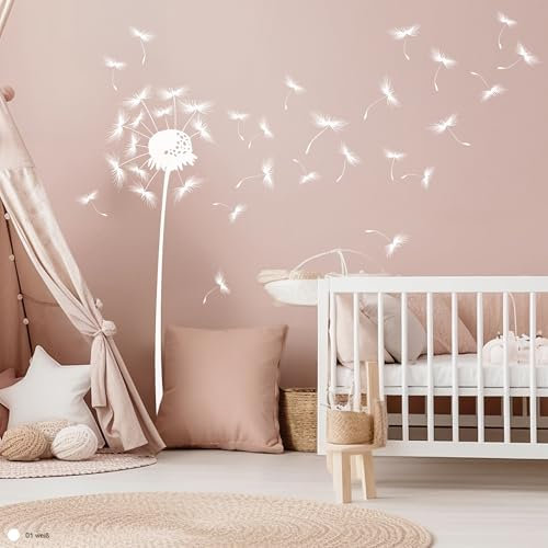 Wandtattoo Loft Pusteblume Pollen Wandaufkleber in 30 Farben und 4 Größen Wohnzimmer Kinderzimmer Wanddeko