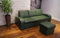 Quattro Meble Grün Echtleder 3 Sitzer Sofa Oslo FS Breite 200cm mit Schlaffunktion + Hocker Ledersofa Echt Leder Couch große Farbauswahl !!!