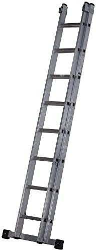 Extension Ladders Youngman Trade 200 EN131 Triple & Double Section Aluminium (2 Section 8 Rung 2.51m Closed - 3.96m Open)