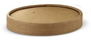 PAPSTAR 500 Deckel für Suppenbecher, Pappe Pure rund Ø 9,8 cm · 1,6 cm braun 100% Fair