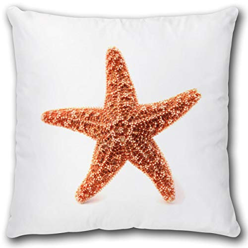 TRIOSK Kissen Maritim Meer mit Seestern Motiv Feuerschein Strand Urlaub Geschenk für Meerliebhaber Frauen Freundin Seemotiv Dekokissen 40x40