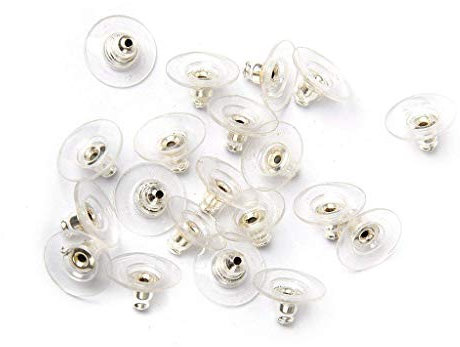 25 paia di farfalline ipoallergeniche con cuscinetto in silicone per orecchini, chiusura di sicurezza, pratiche e utili