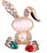 YAZILIND Mode Opal Brosche Kragen Schnalle Pin Frauen Niedlichen Tier Breastpin Kleidung Zubehör Party Corsage Kaninchen